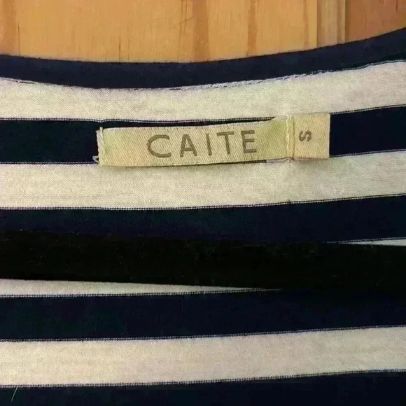 Caite Navy and White Striped Bailey Relaxed Fit Tunic - Picture 2 of 5